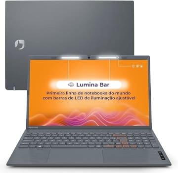 Notebook Positivo Vision C15 Lumina Bar Celeron, 4GB 128GB eMMC, Tela 15 polegadas HD Antirreflexo, Windows 11, Tecla Link - Cinza -2 ANOS DE GARANTIA