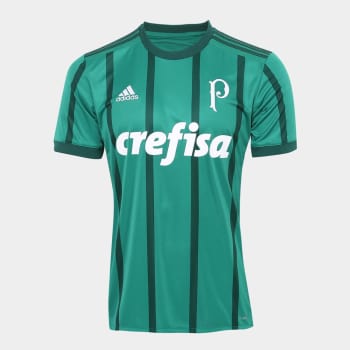 Camisa Palmeiras I 17/18 s/nº Torcedor Adidas Masculina - Verde