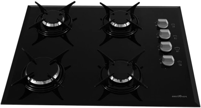 Cooktop Britania BCT4P Preta Grande