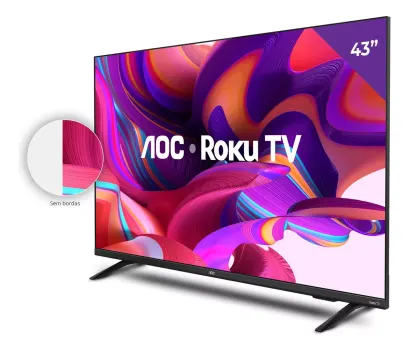 Smart Tv 43'' Full Hd Com Roku Tv 43s5135/78g Aoc Bivolt