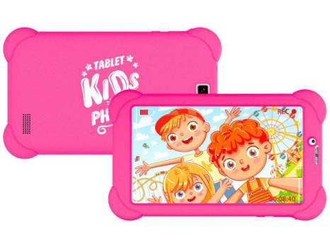 Tablet Infantil Philco PTB7RSG3G KIDS com Capa 7” - 3G Wi-Fi 16GB Android 9 Quad-Core Câm. 5MP - Magazine Ofertaesperta