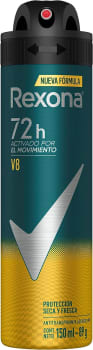 2 Unidades — Desodorante Antitranspirante Aerosol Masculino Rexona V8 72 horas 150ml