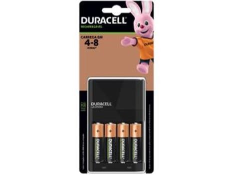 Carregador de Pilhas Recarregáveis AA e AAA - Duracell com 4 Pilhas AA