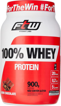 Fitoway FTW 100% WHEY POTE 900g - SABOR CHOCOLATE, Multicolorido.