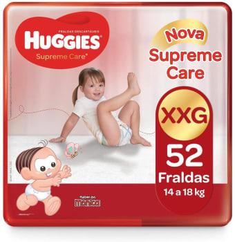 Fralda Huggies Supreme Care XXG 52 unidades
