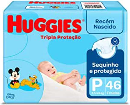 Fralda Huggies Tripla Proteção Mega Tam P - 46 Unidades