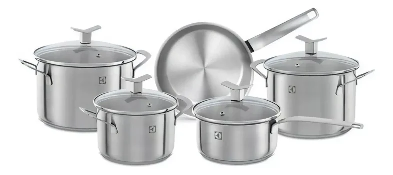 Conjunto de Panelas Electrolux Design Inox 5 peças - 41042291