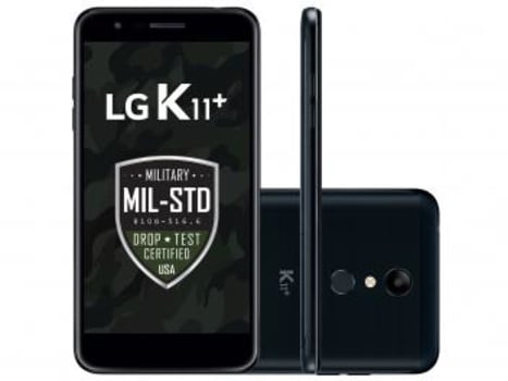 Smartphone LG K11+ 32GB Preto Dual Chip 4G - Câm. 13MP + Selfie 5MP Tela 5,3” HD Proc Octa Core - Magazine Ofertaesperta
