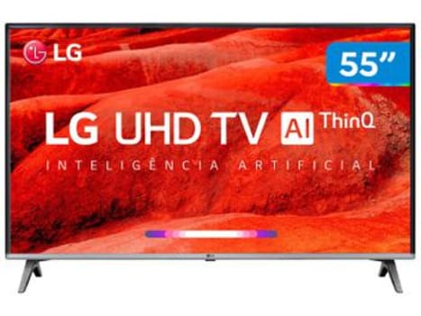 Smart TV 4K LED 55” LG 55UM7520PSB Wi-Fi HDR - Inteligência Artificial 4 HDMI 2 USB - Magazine Ofertaesperta