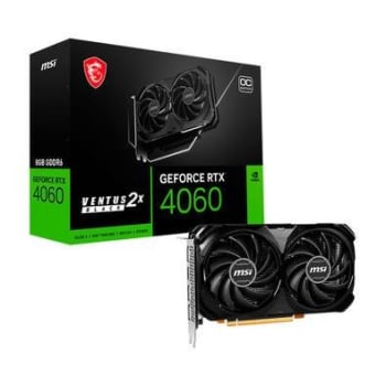 Placa De Vídeo Msi RTX 4060 Ventus 2x Oc Black, Nvidia GeForce, 8GB, GDDR6 - 912-V516-012