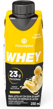 Piracanjuba Whey Zero Lactose Sabor Banana 250ml