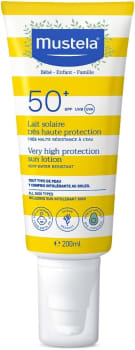 Mustela Solares Mustela Protetor Solar Fps 50+ 200 Ml - Filtro Solar Rosto E Corpo Para Bebês Crianças e Adultos - Alta Proteção Contra Raios Uva e Uvb Fórmula Hipoalergênica Para Todos Os Tipos