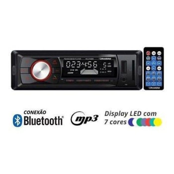 Rádio Mp3 Player Automotivo Bluetooth Roadstar RS-2709BR Fm USB Controle