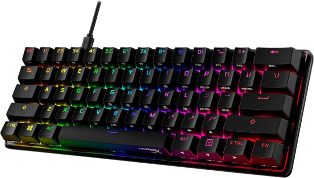 Teclado Mecânico Gamer HyperX Alloy Origins 60% RGB Switch HyperX Red US - HKBO1S-RB-US/G