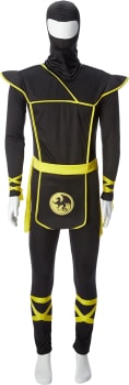 Fantasia Ninja Adulto 945165-p Sulamericana Preto/amarelo Adulto