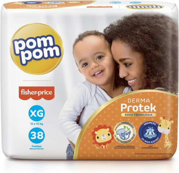 Pom Pom Derma Protek - Fralda Mega XG 38 Unidades