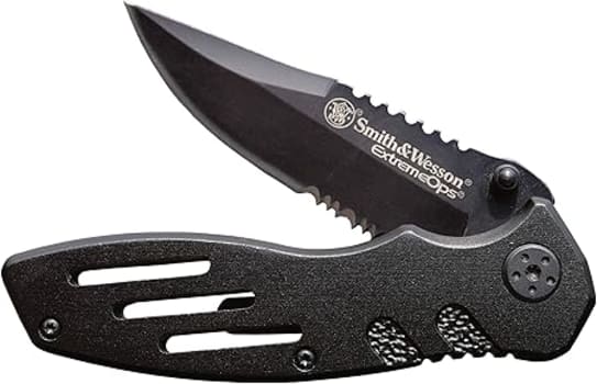 Smith & Wesson Faca dobrável Extreme Ops SWA24S, preto