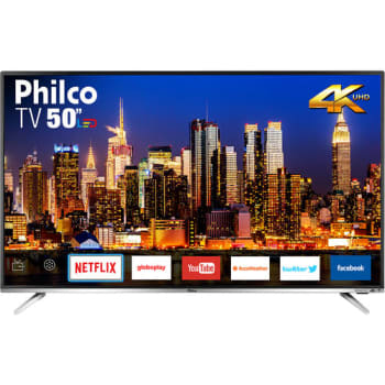 Smart TV Philco 50" Led PTV50F60SN 4K com Conversor Digital Integrado Wi-Fi 2 HDMI 2 USB Netflix
