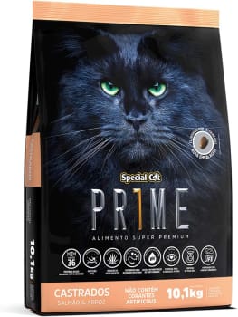 Ração Special Cat Prime Castrados Salmão E Arroz 10,1Kg