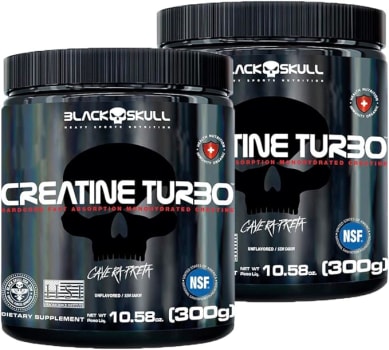 Kit x2 Creatine Turbo 300G Black Skull