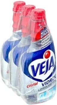 Veja Limpa Vidros Cristal Vidrex 500Ml Pack C/3