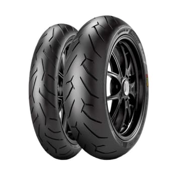 Jogo de 2 Pneus de Moto Pirelli Diablo Rosso II 110/70R17 54H + 140/70R17 66H TL