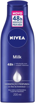 3 Unidades — Hidratante Corporal Milk Pele Seca, Nivea, 200 ML