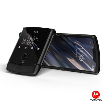 Moto Razr Preto Motorola, com Tela de 6,2”, 4G, 128 GB e Câmera de 16 + 5 MP - XT2000-2