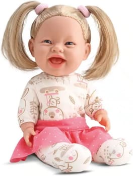 Boneca Baby Babilina Soft Com Cabelo 34cm Bambola