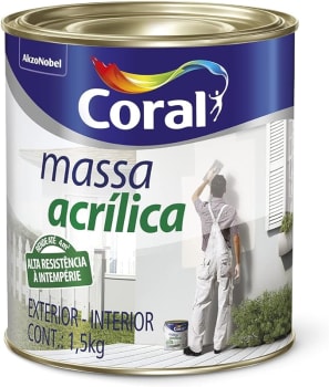 Massa Acrílica 900ml Branco Exterior e Interior