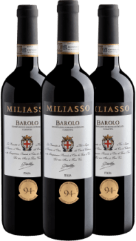 Kit 3 Miliasso Barolo DOCG por R$199,90 cada garrafa