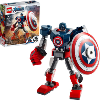 76168 LEGO® Marvel Avengers Classic Armadura Robô do Capitão America; Kit de Construção (121 peças)