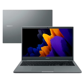 Notebook Samsung Galaxy Book2 Intel CORE I5 8GB 256 GB SSD Tela 15.6" Windows 11 Home Grafite