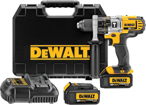 DEWALT Furadeira e Parafusadeira de Impacto de 1/2 Pol. (13mm) a Bateria 20V MAX* 2.000 RPM com Carregador e Maleta 220V DCD985L2