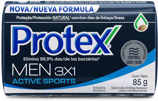 7 Unidades — Sabonete Em Barra Protex Men Sport 85g