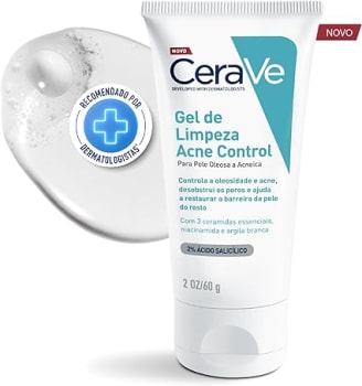 Cerave, Gel de Limpeza Acne Control com Niacinamida e Ácido Salicílico, 60g