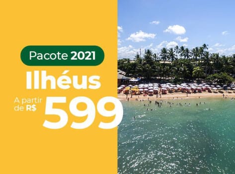 Pacote Ilhéus - Segundo Semestre - 2021 Aéreo + Hotel + Opção de Transfer