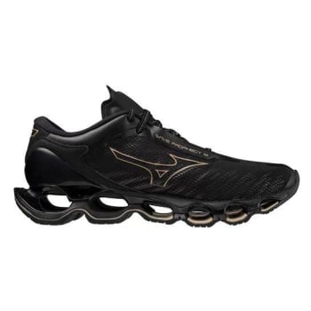 Tênis Mizuno Wave Prophecy 12 Preto e Dourado - Tênis Esportivo - Magazine {{route.pmdStoreName}}