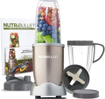 Nutribullet Liquidificador, Multiprocessador, Blender, Mixer E Moedor Com 9 Itens - 5 Em 1, 900W, 127V (Champagne)