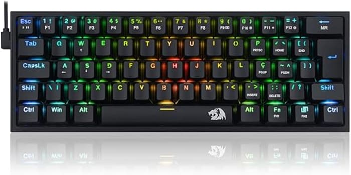 Redragon TECLADO MECANICO GAMER FIZZ RGB PRETO SWITCH AZUL