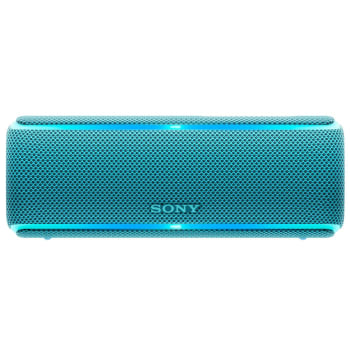 Caixa de Som Portátil Sony SRS-XB21 com Bluetooth, Extra Bass, Iluminação, Efeitos Sonoros, Design Ultraleve a Prova d'água e Poeira - Azul