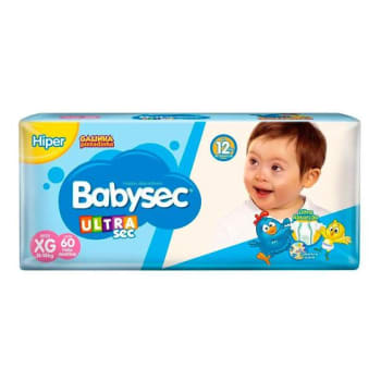 Fralda Babysec Ultrasec Tamanho XG 60 Fraldas Descartáveis - Fralda Descartável - Magazine