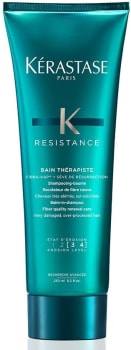 Kérastase Shampoo Resistance Bain Therapiste, Cabelos danificados ou quebradiços, Reconstrução, Fibra-Kap®, Sève de Réssurrection, 250 ml