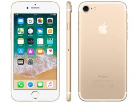 iPhone 7 Apple 128GB Dourado 4G Tela 4.7" Retina - Câm. 12MP + Selfie 7MP iOS 11 Proc. Chip A10 - Magazine Ofertaesperta
