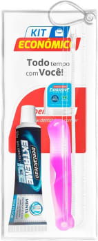 10 Unidades — Kit Viagem Creme Dental 50g + Escova de Dente + Fio Dental 25m Dentalclean