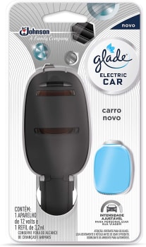 Desodorizador Glade Eletric Car Aparelho + Refil Carro Novo 3.2ml