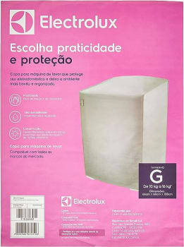 Capa Máquina de Lavar Tamanho G Cinza Electrolux