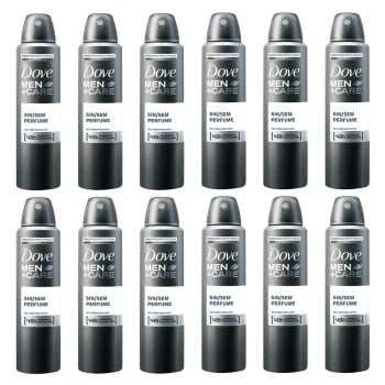 Kit Desodorante Antitranspirante Dove Sem Perfume Masculino Aerosol 150ml com 12 unidades - IncolorKit Desodorante Antitranspirante Dove Sem Perfume Masculino Aerosol 150ml com 12 unidades - Incolor