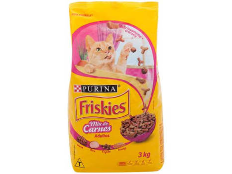 Ração Premium para Gato Friskies Adulto - Mix de Carnes 3kg - Magazine Ofertaesperta