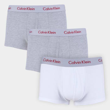 Kit Cueca Boxer Calvin Klein Trunk 3 Peças - Mescla Claro